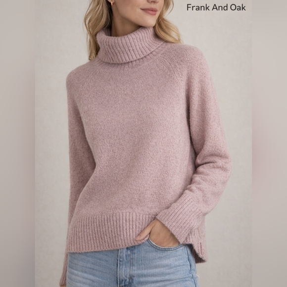 Frank & Oak Sweaters - FRANK AND OAK PINK TURTLENECK SIZE MEDIUM